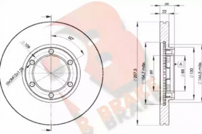 R BRAKE 78rbd22376 -  Тормозной диск